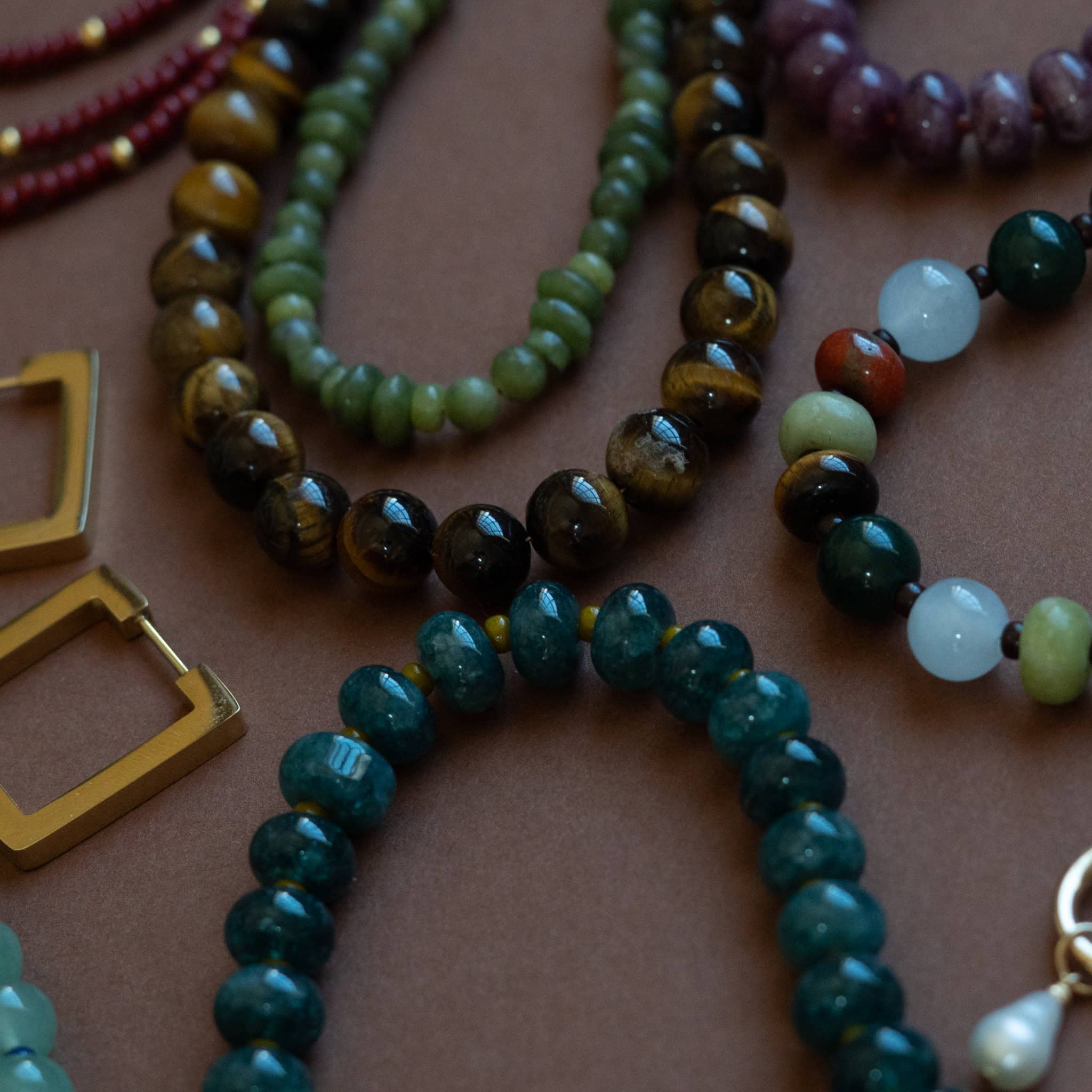 Deep Teal Margot Beaded Necklace