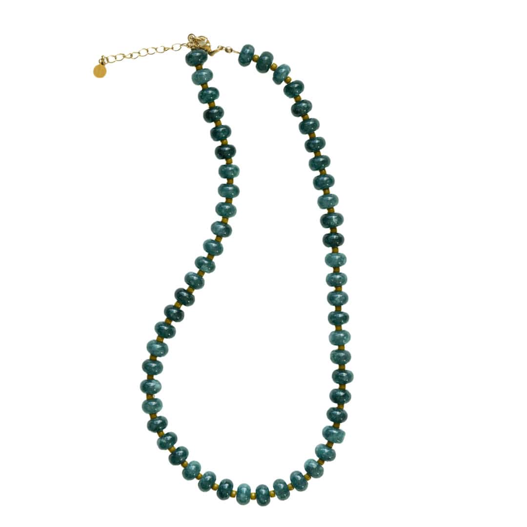 Deep Teal Margot Beaded Necklace
