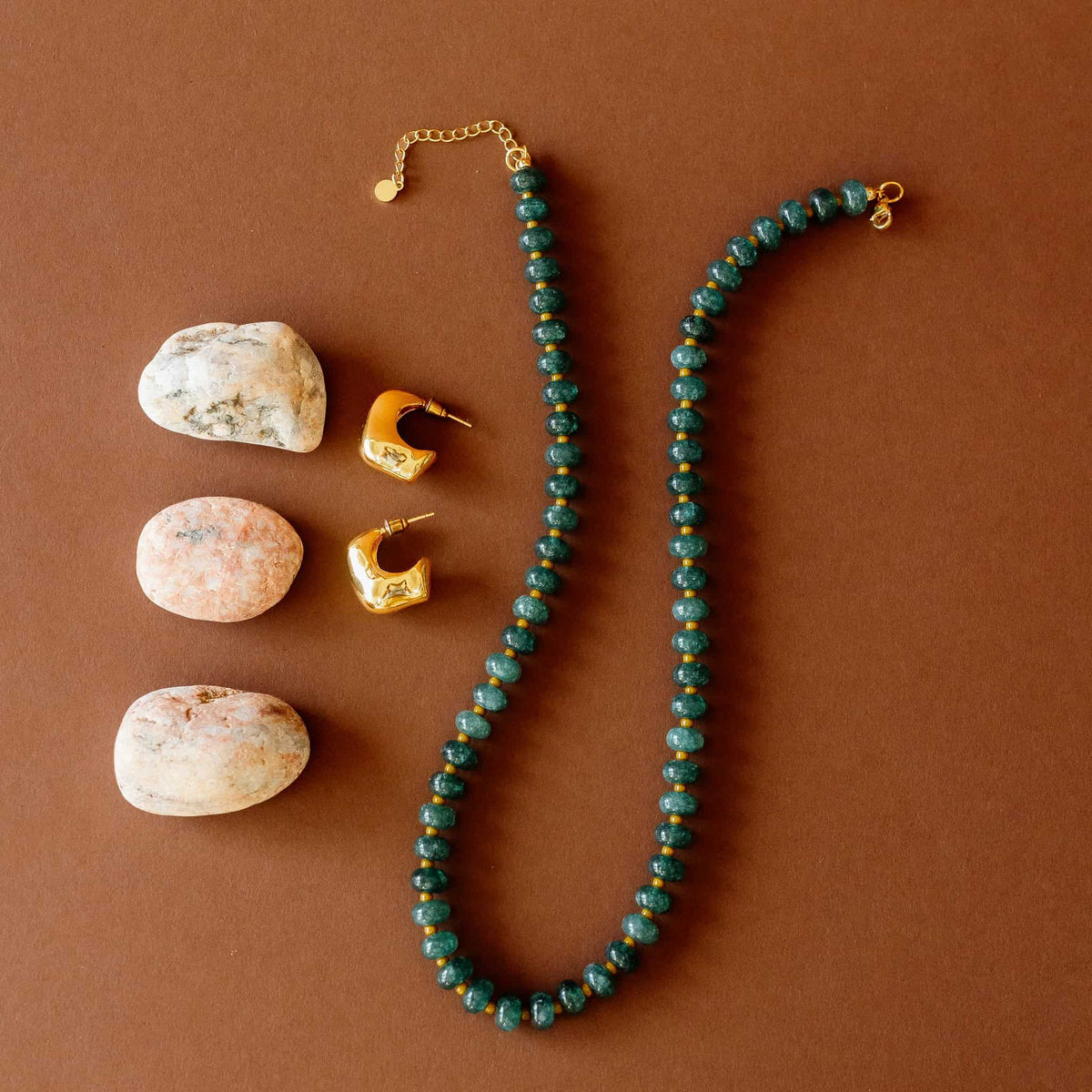 Deep Teal Margot Beaded Necklace