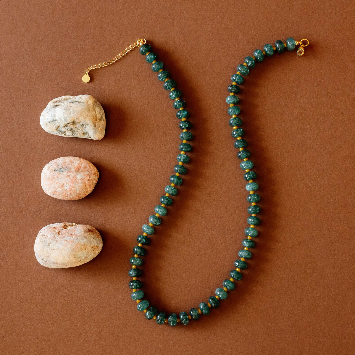 Deep Teal Margot Beaded Necklace