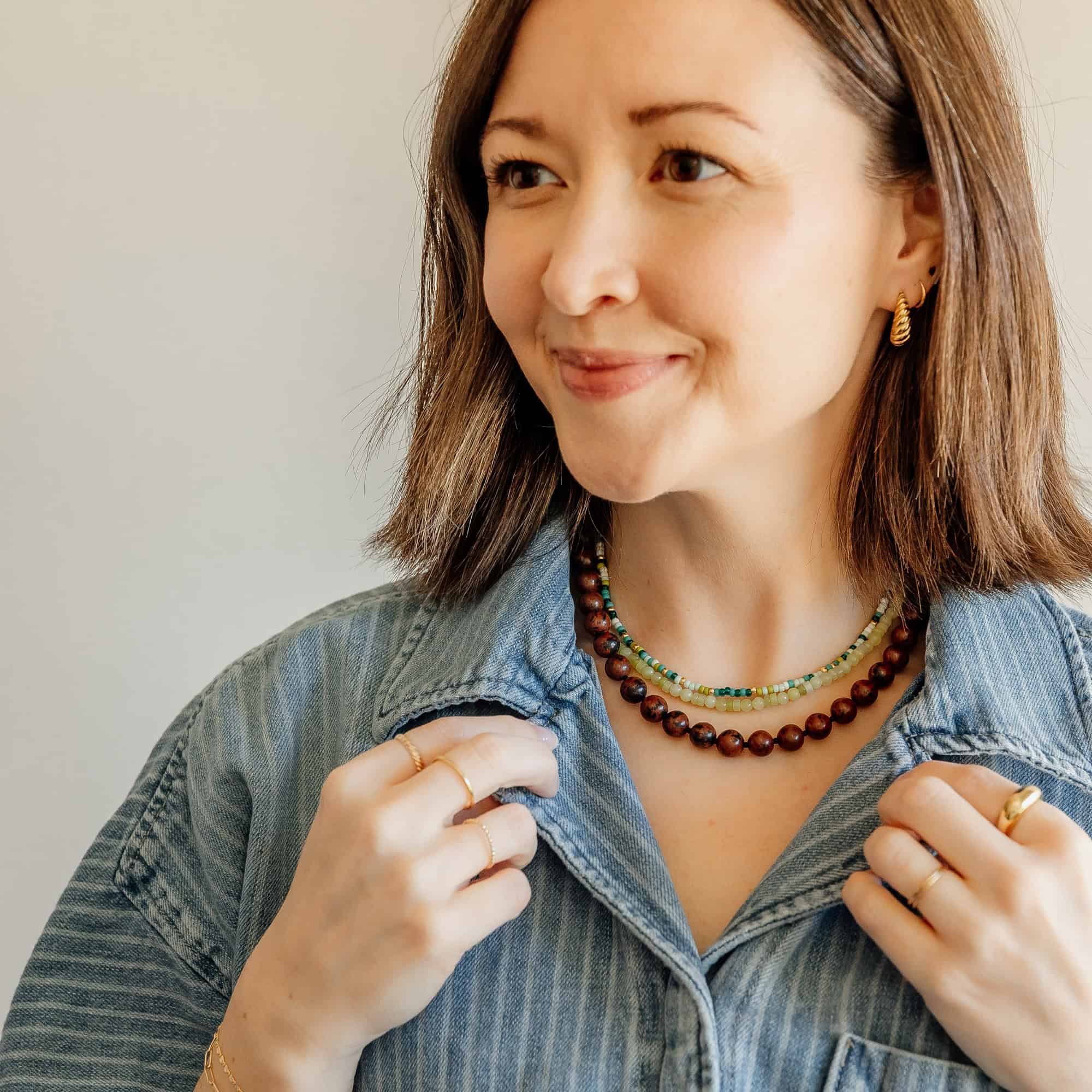 Chartreuse Veda Beaded Necklace
