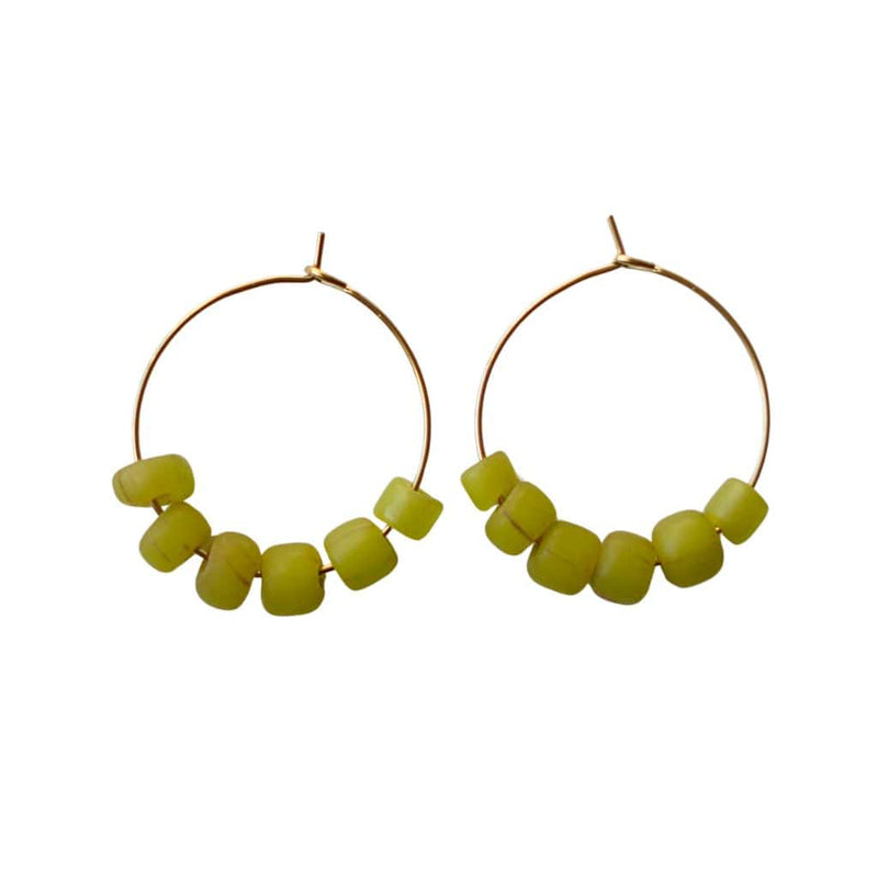 Lime Ellen Hoop Earrings