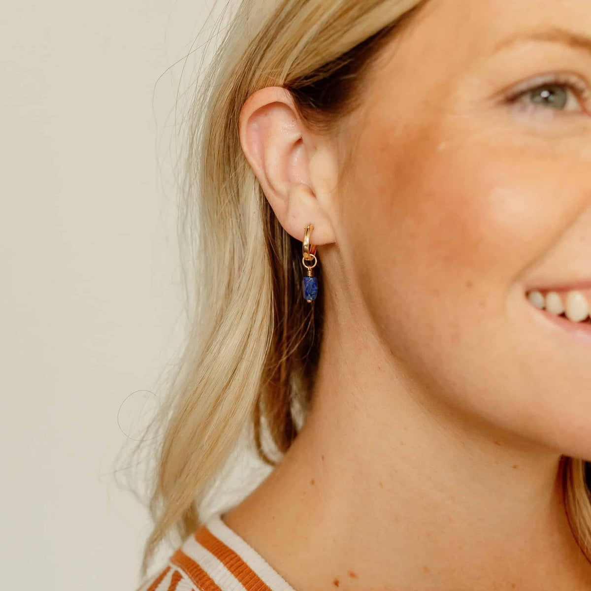 Indigo Hoop Charms