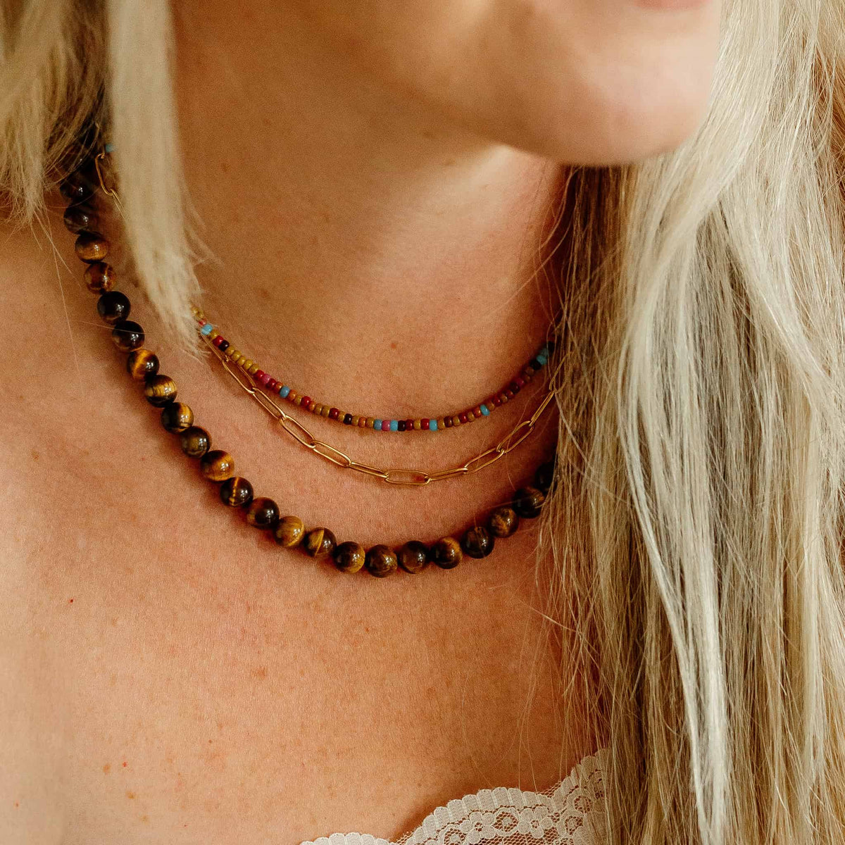 Red Marisol Beaded Necklace