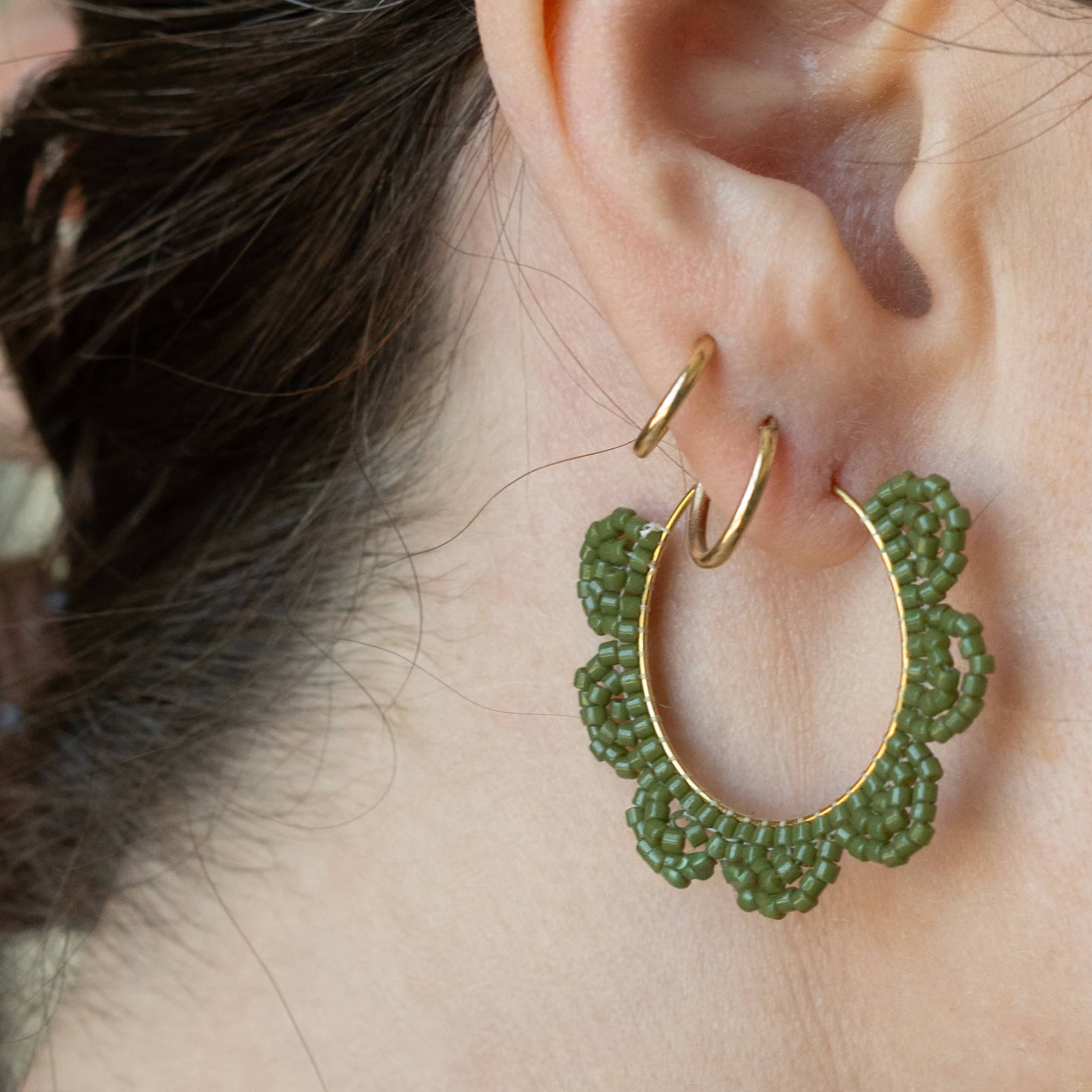Olive Daisy Earrings