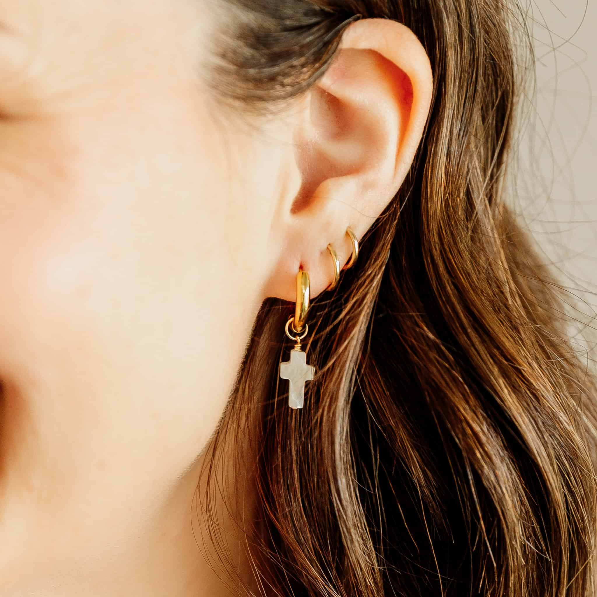 Pearl Cross Earring Charms