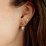 Pearl Heart Lily Earrings