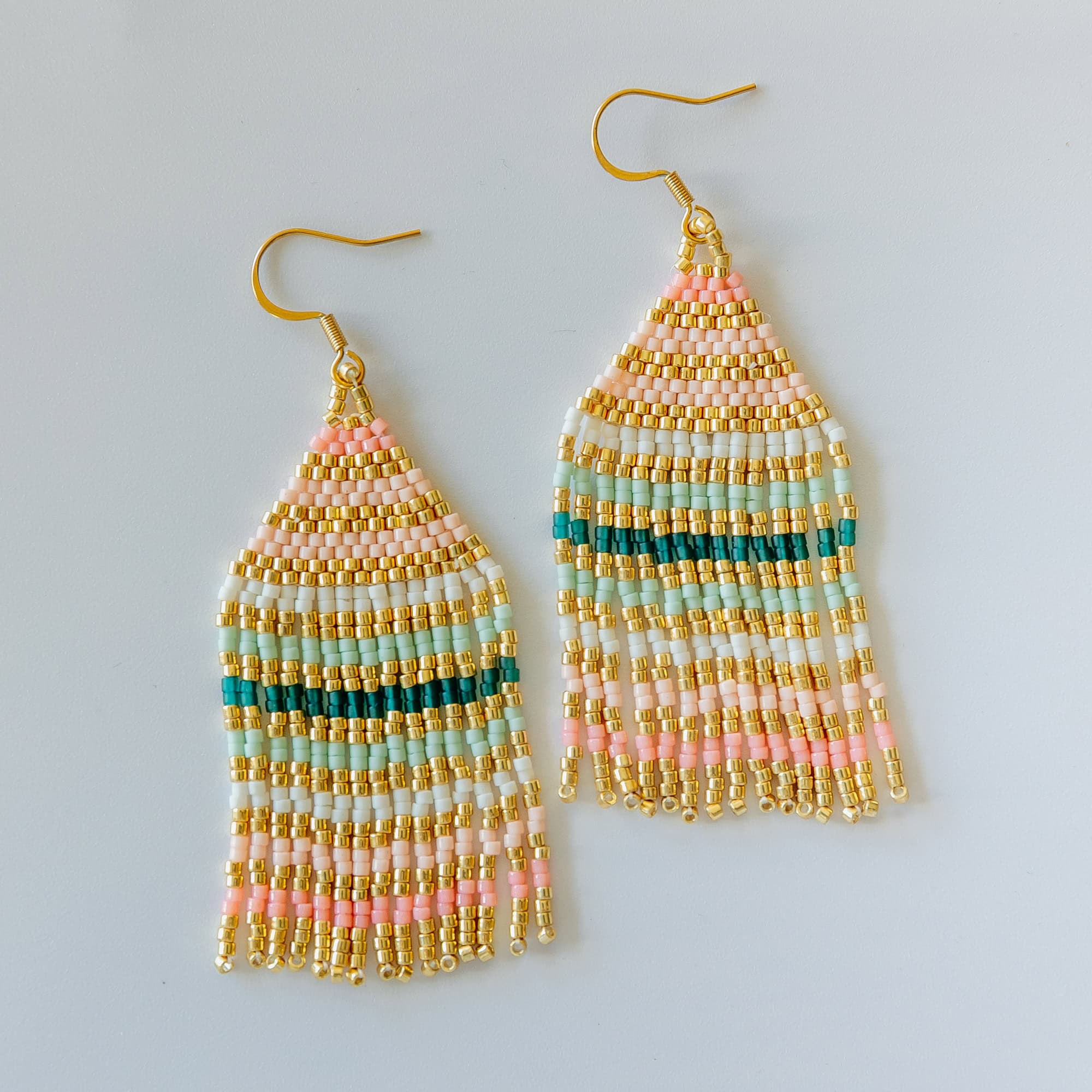 Pink Zora Beaded Earrings