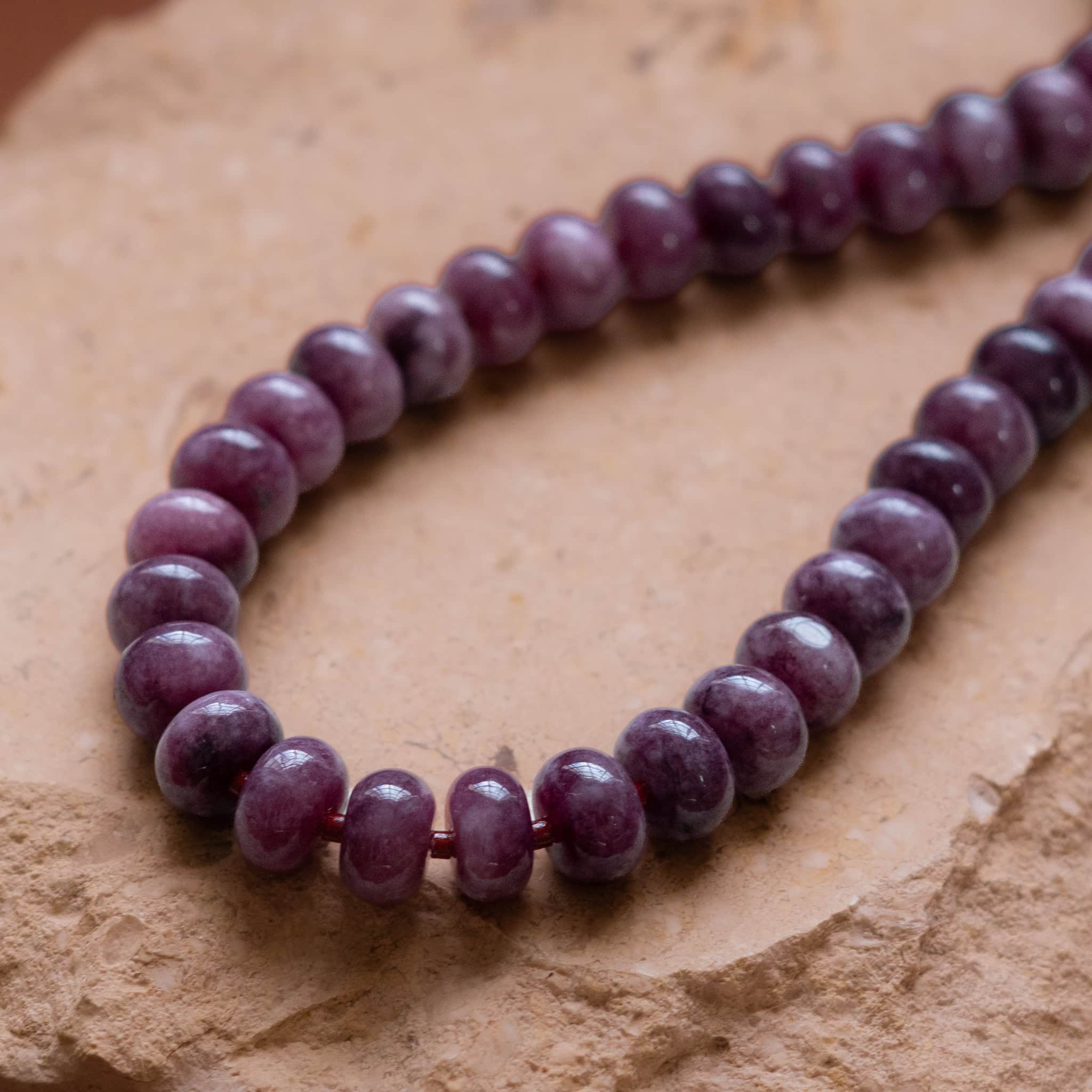 Plum Margot Beaded Necklace
