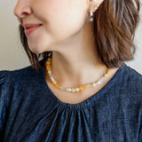 Peach Posy Beaded Necklace