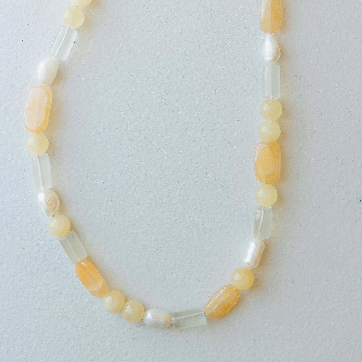 Peach Posy Beaded Necklace