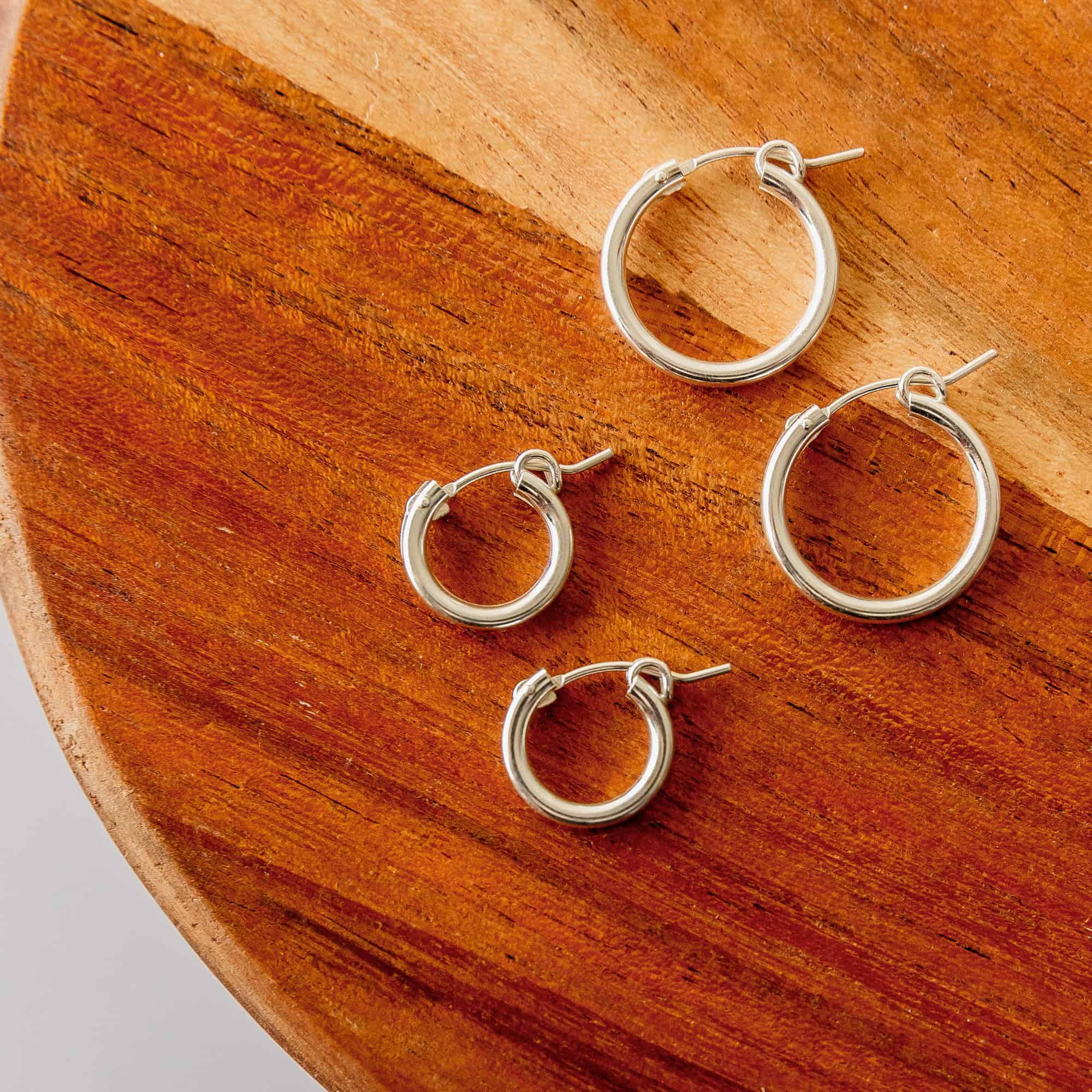 Silver Bold Hoop Earrings