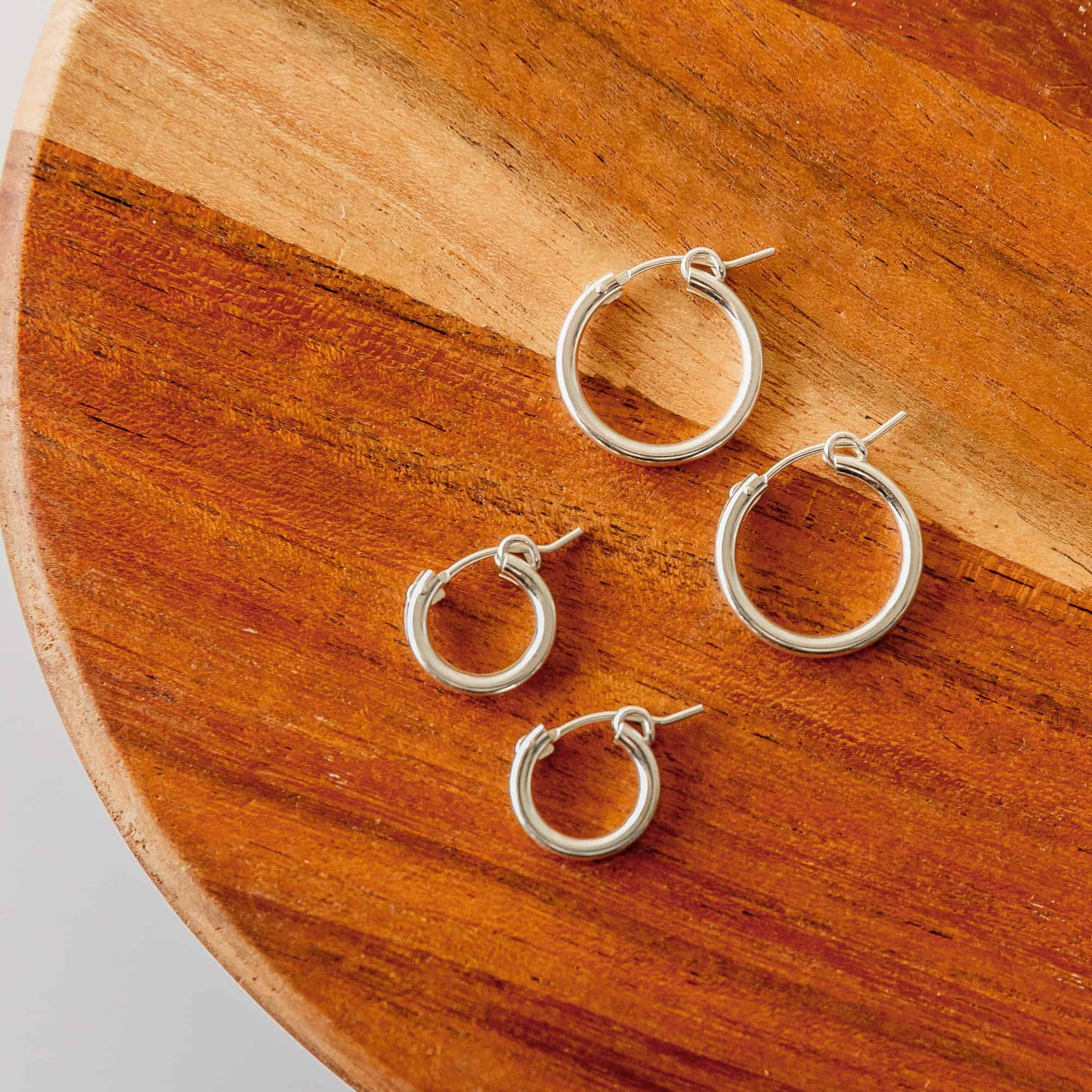 Silver Bold Hoop Earrings