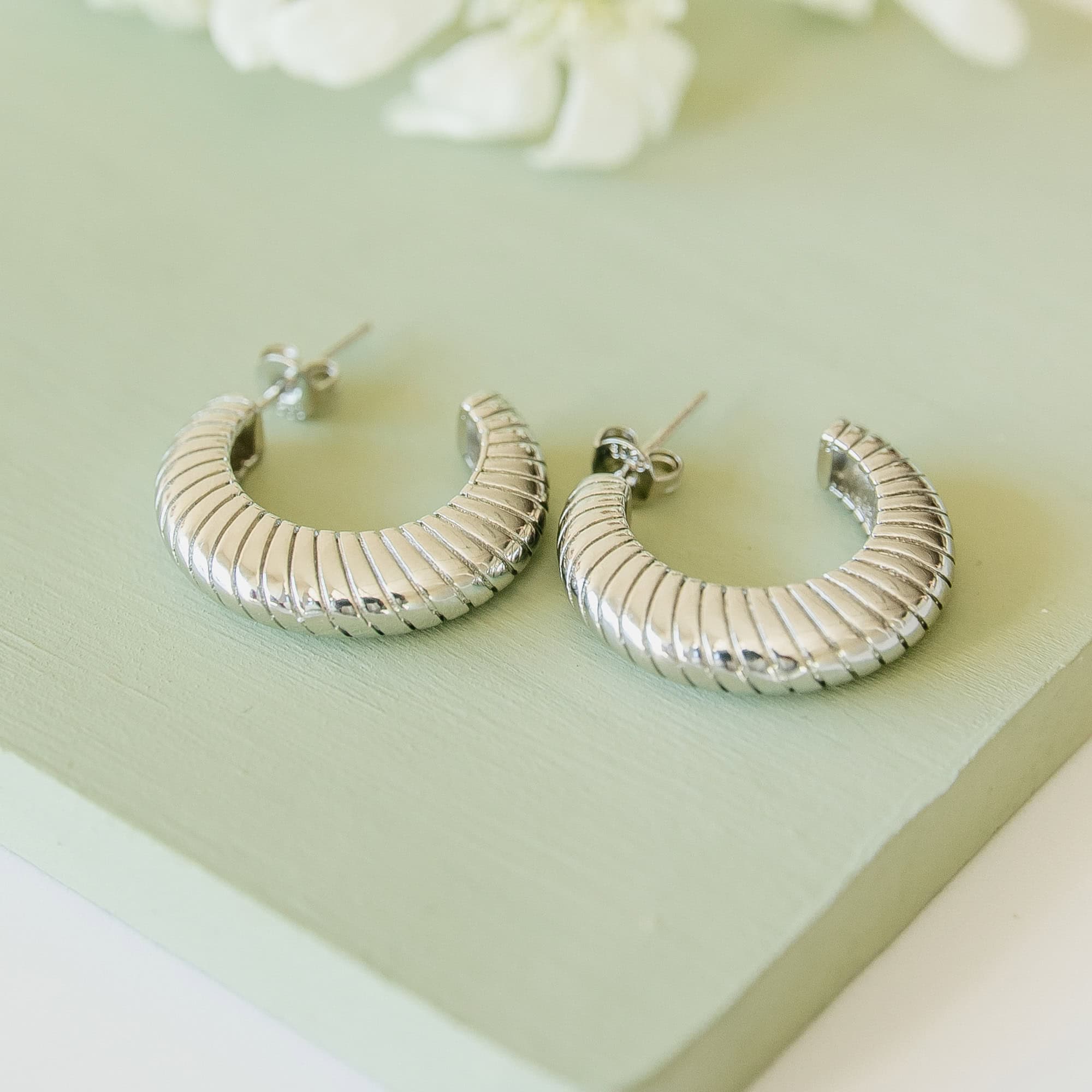 Silver Remi Hoop Earrings