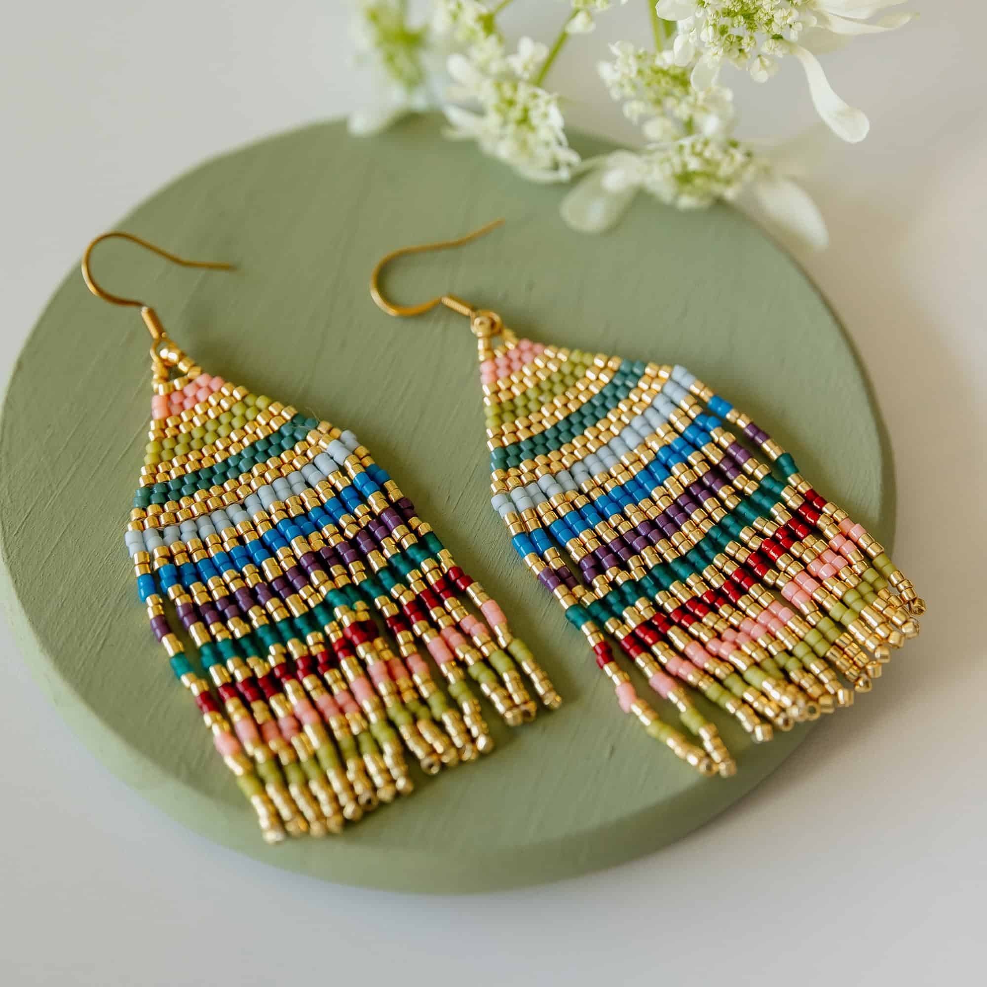 Spring Zora Beaded Earrings