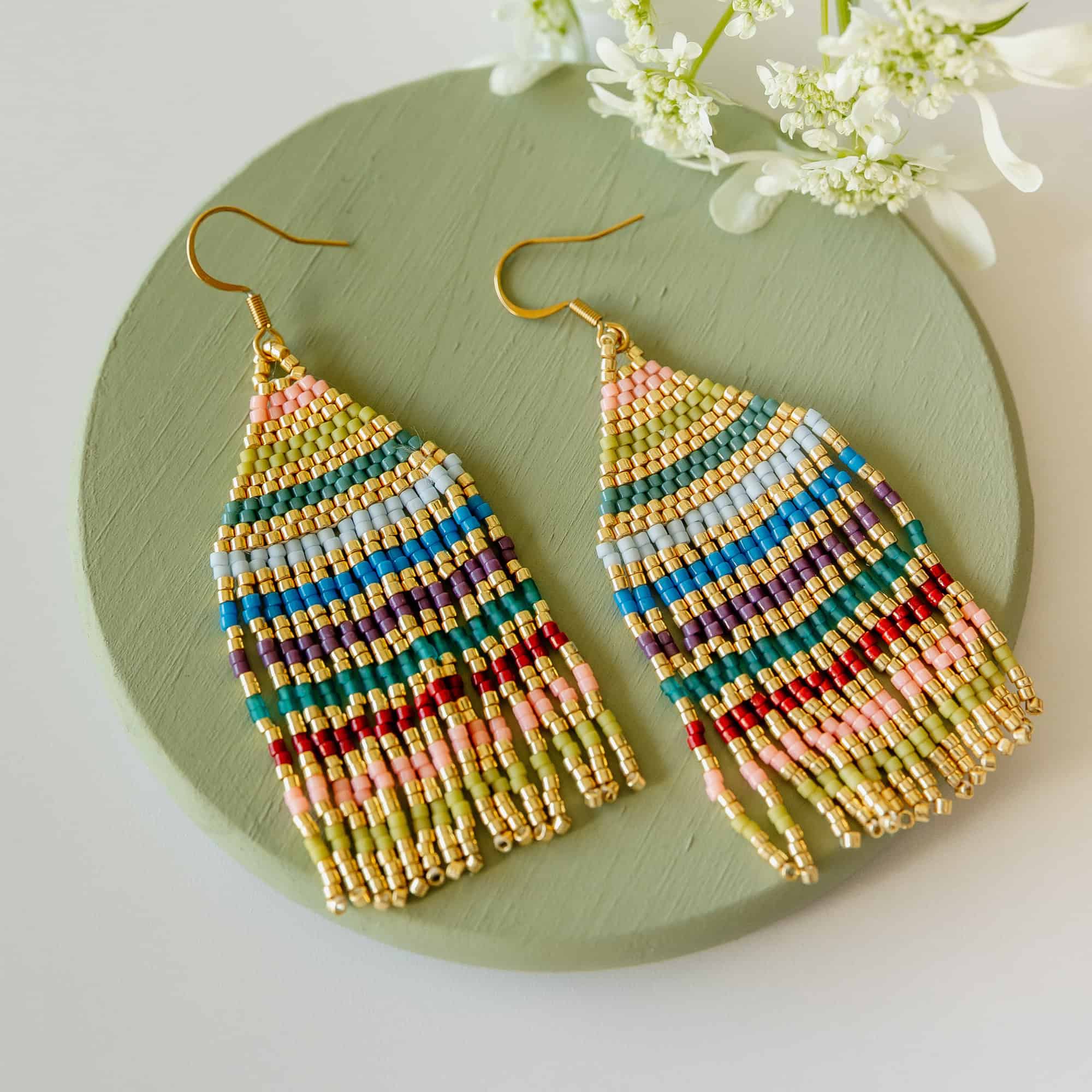 Spring Zora Beaded Earrings