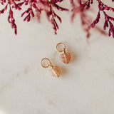 Strawberry Heart Hoop Charms