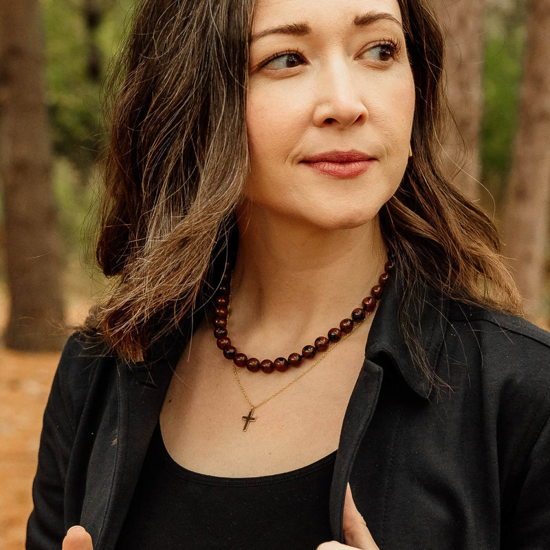 Umber Chunky Beaded Necklace