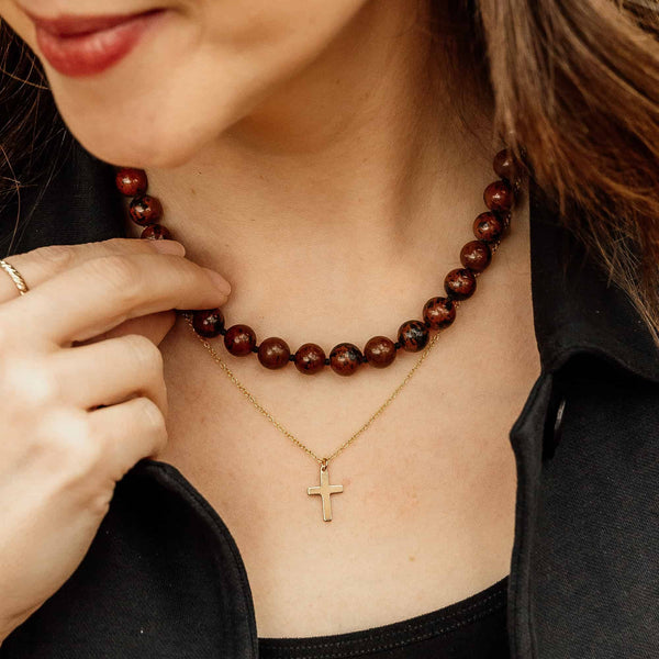 Umber Chunky Beaded Necklace