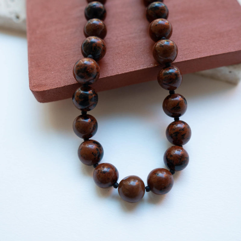 Umber Chunky Beaded Necklace