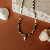 Pearl Cross Necklace Charm