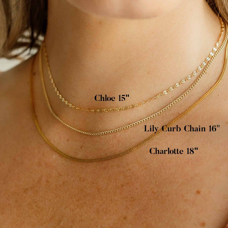 Herringbone Chain Necklace In 14K Solid Real Yellow Gold, 16