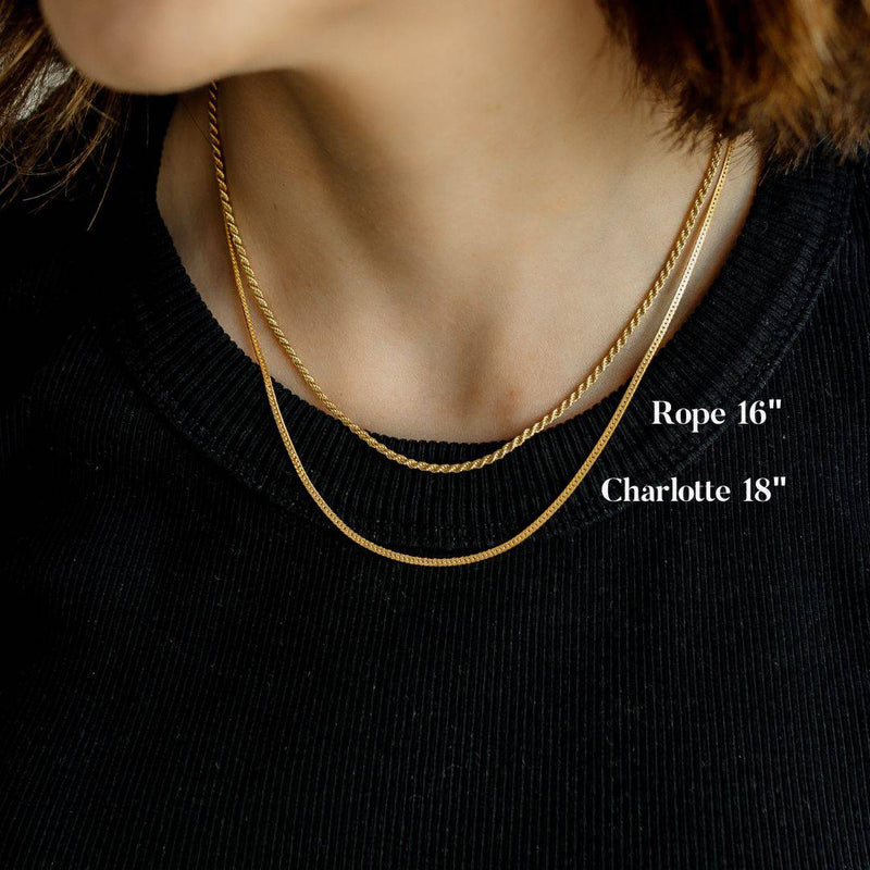 Charlotte Herringbone Chain Necklace