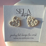 Heart Leather Studs