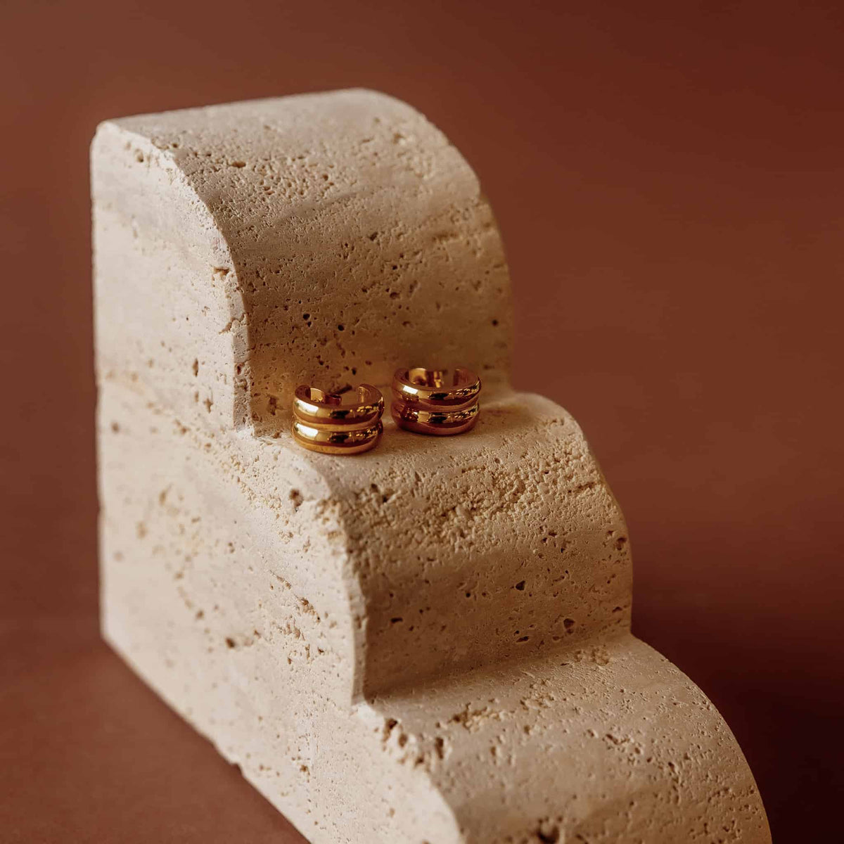 Gold Huggie Hoop Earrings