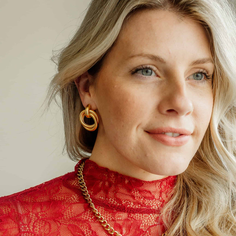 Gold Knot Earrings