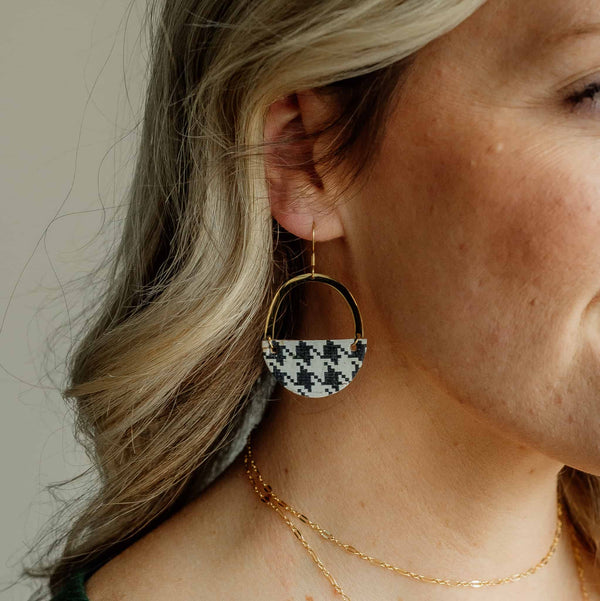 Houndstooth Jo Earrings