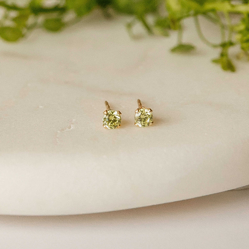 Lime Crystal Stud Earrings