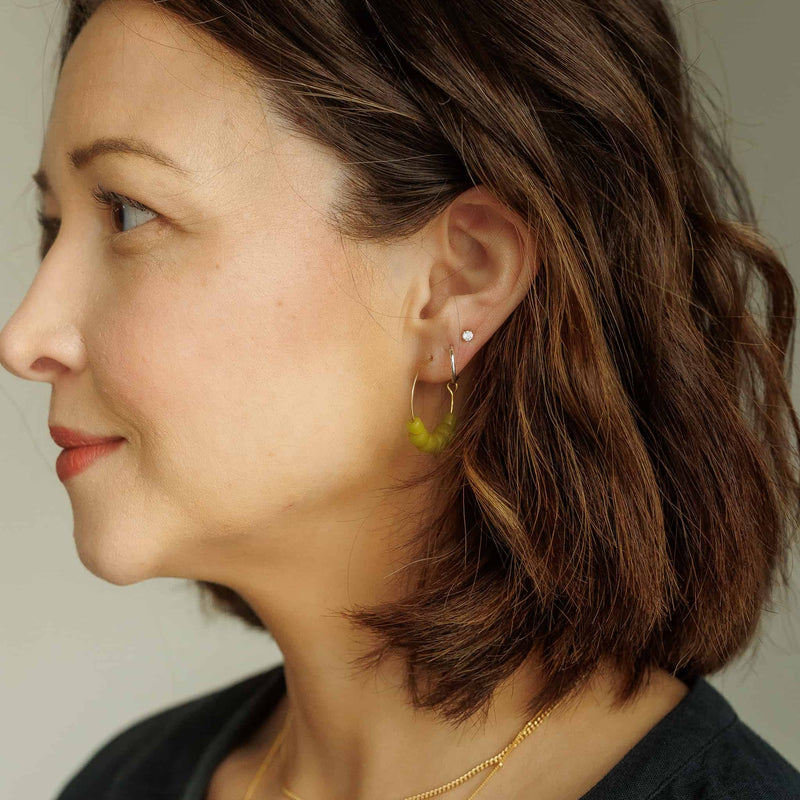 Lime Ellen Hoop Earrings