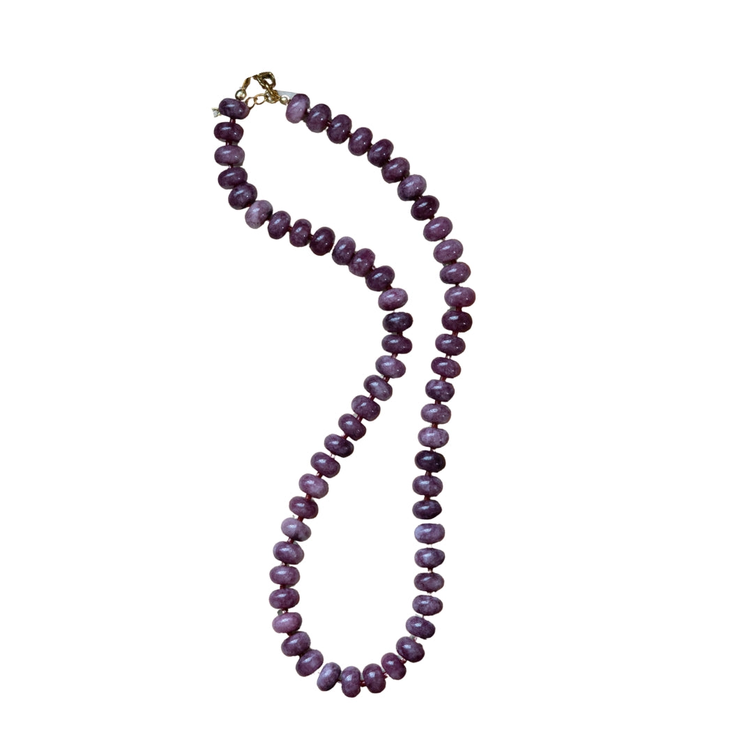 Plum Margot Beaded Necklace