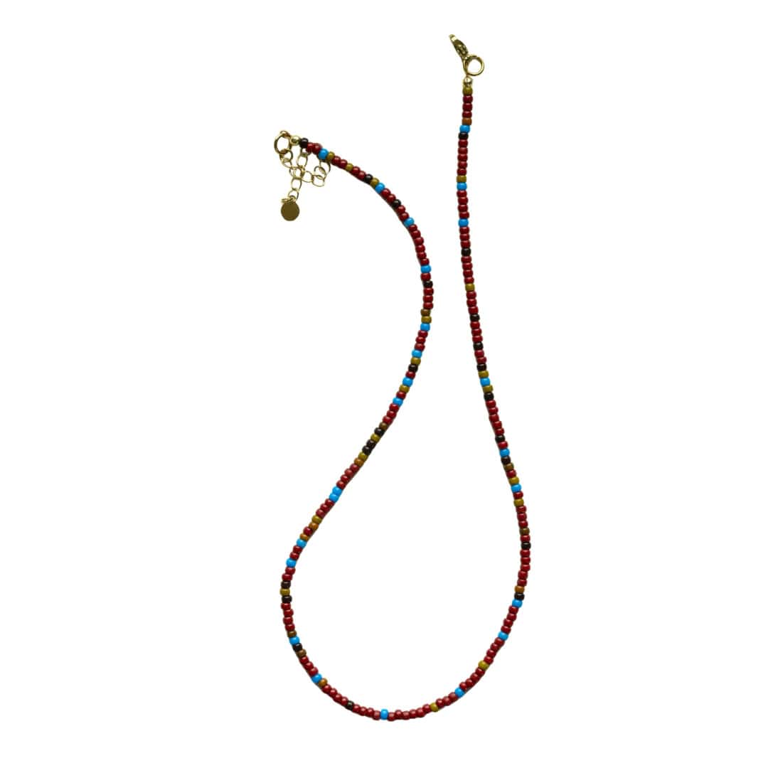 Red Marisol Beaded Necklace