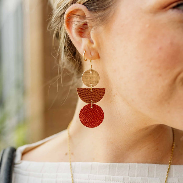 Red Ochre Lark Earrings