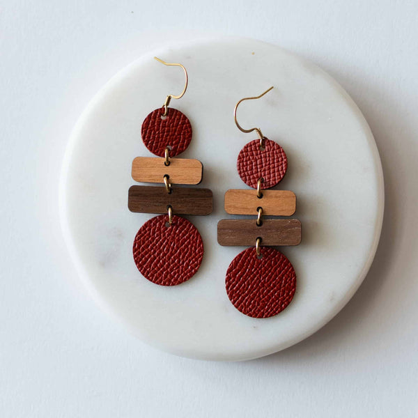Red Ochre River Earrings