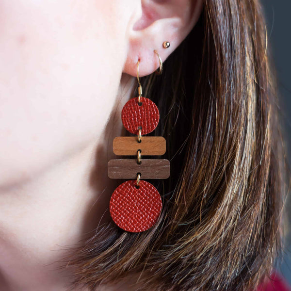 Red Ochre River Earrings