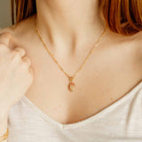 Sunstone Link Charm Necklace