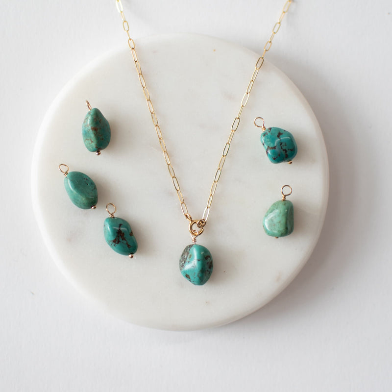 one of a kind turquoise pendant necklace