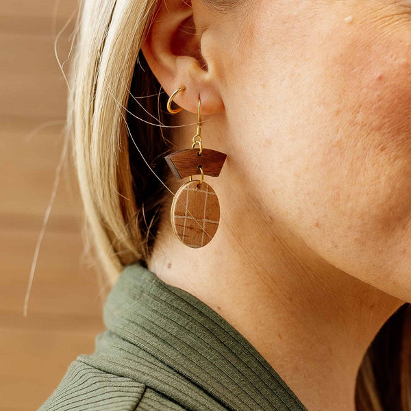 Windowpane Willow Earrings