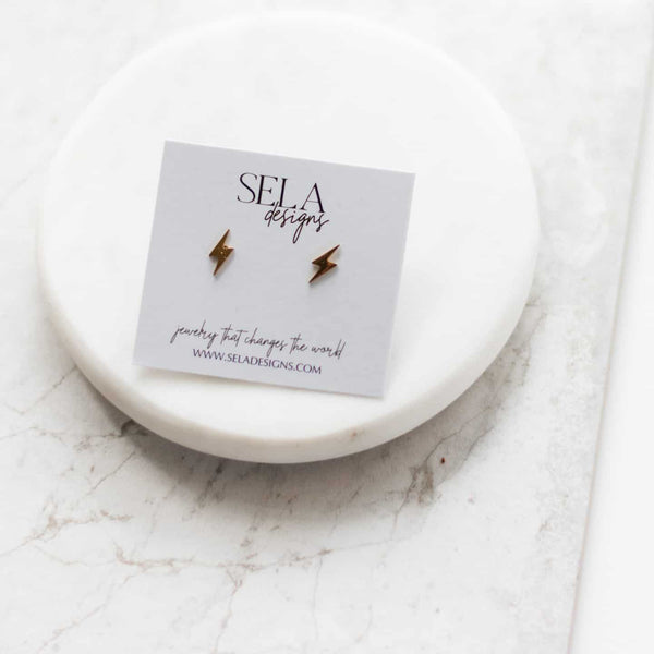 Bolt Stud Earrings