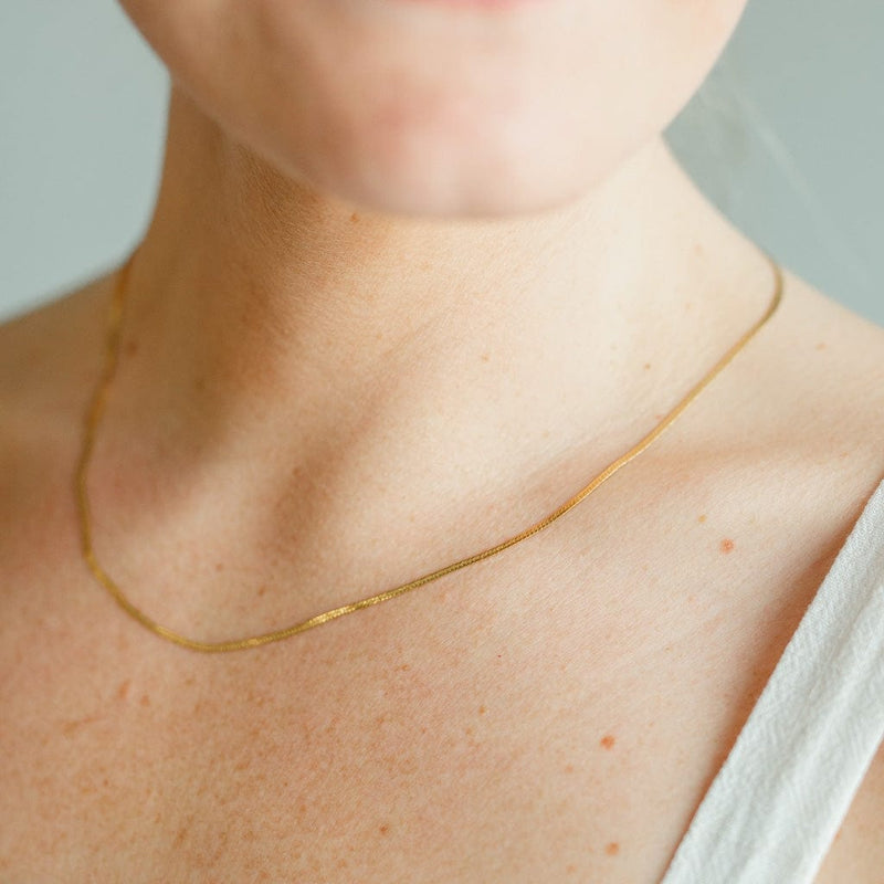 Charlotte Herringbone Chain Necklace