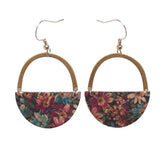 sela designs handmade leather earrings fall floral