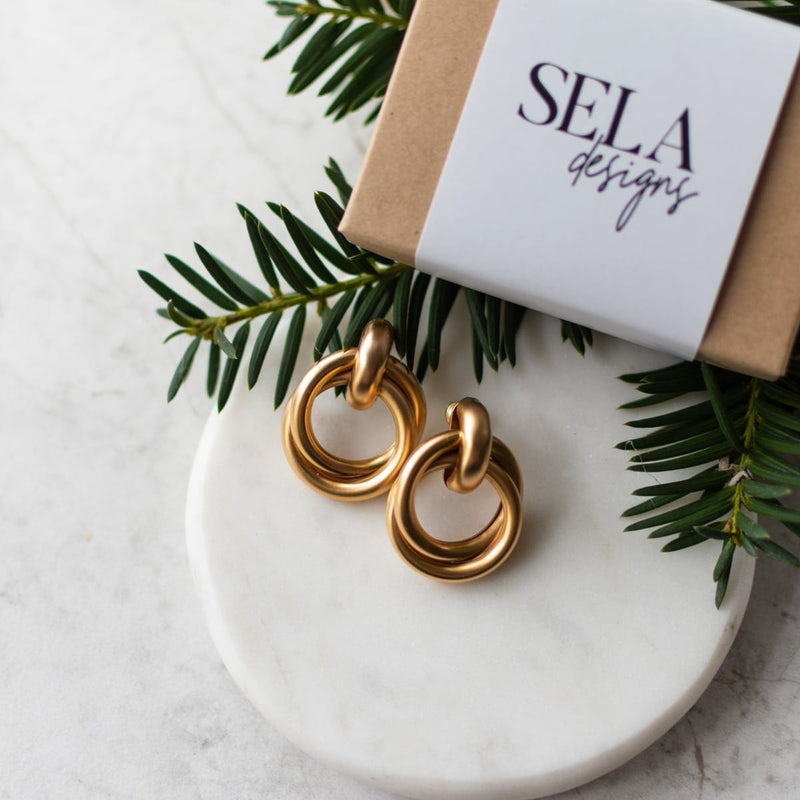 Gold Knot Earrings
