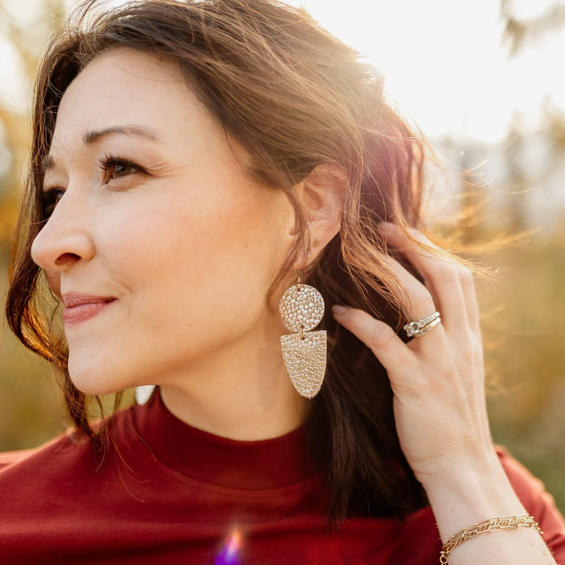Hammered Gold Drew Earrings