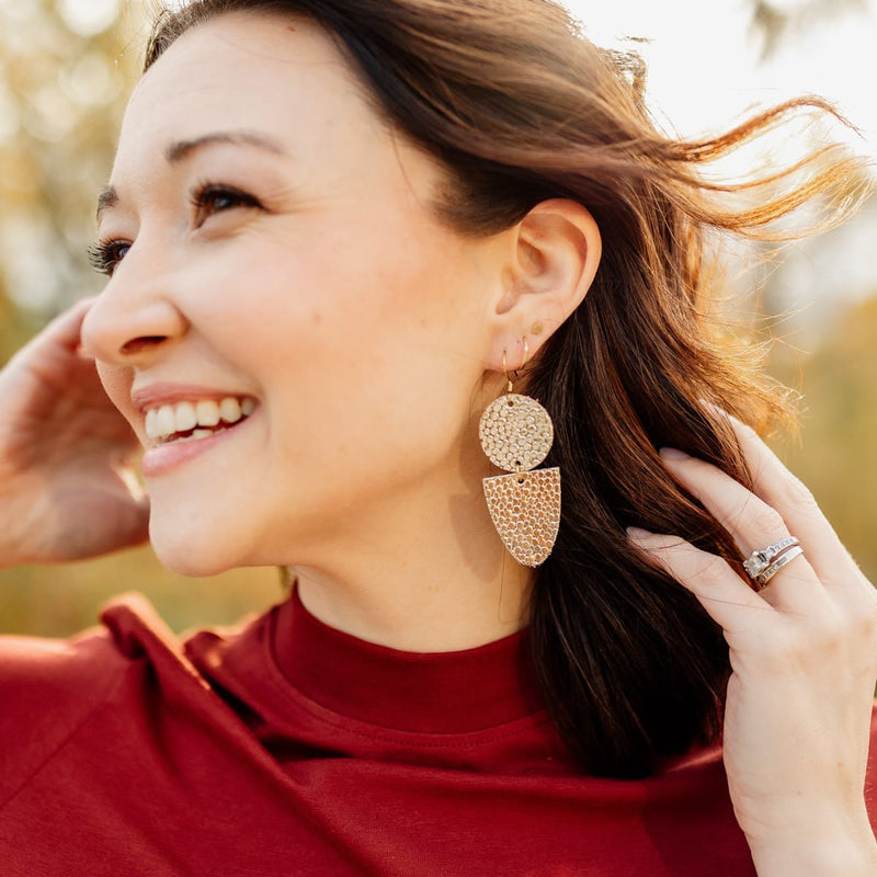 Hammered Gold Drew Earrings