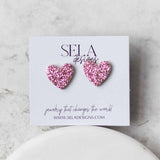 Heart Leather Studs