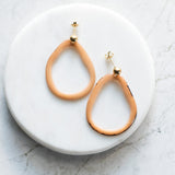 Lipgloss Tagua Hoop Earrings