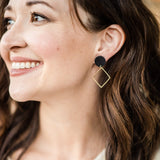 Matte Black Lara Earrings